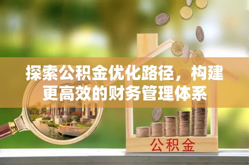 凭祥探索公积金优化路径，构建更高效的财务管理体系
