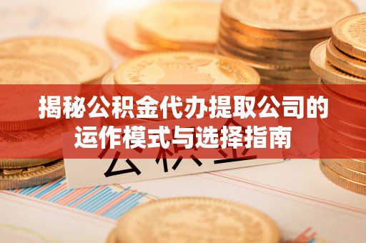 凭祥揭秘公积金代办提取公司的运作模式与选择指南