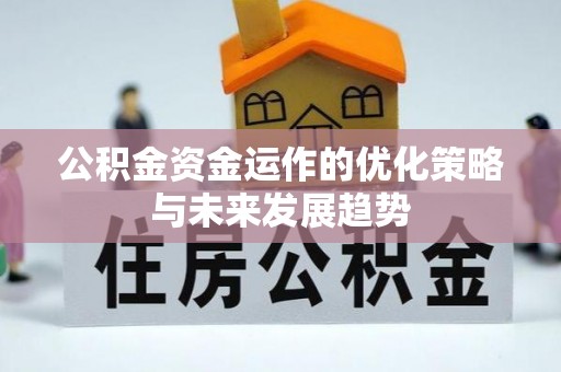 凭祥公积金资金运作的优化策略与未来发展趋势