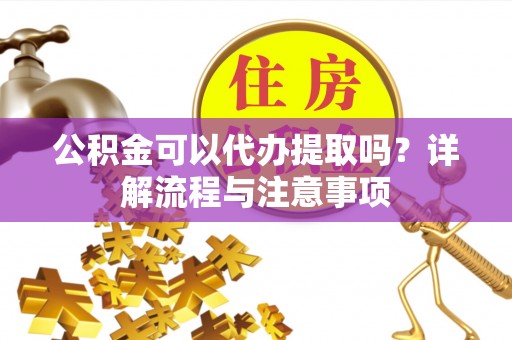 凭祥公积金可以代办提取吗？详解流程与注意事项