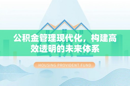凭祥公积金管理现代化，构建高效透明的未来体系
