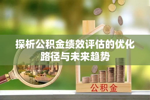 凭祥探析公积金绩效评估的优化路径与未来趋势
