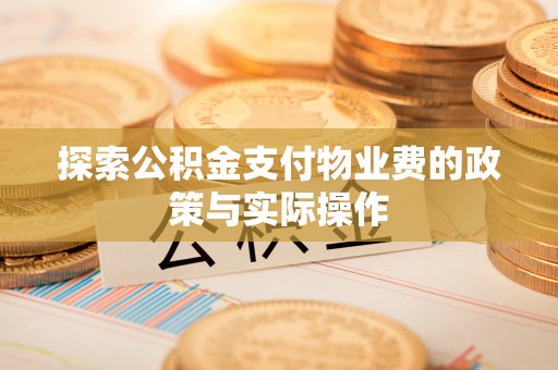 凭祥探索公积金支付物业费的政策与实际操作