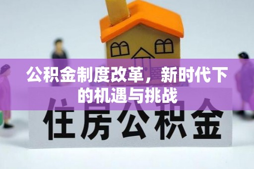 凭祥公积金制度改革，新时代下的机遇与挑战